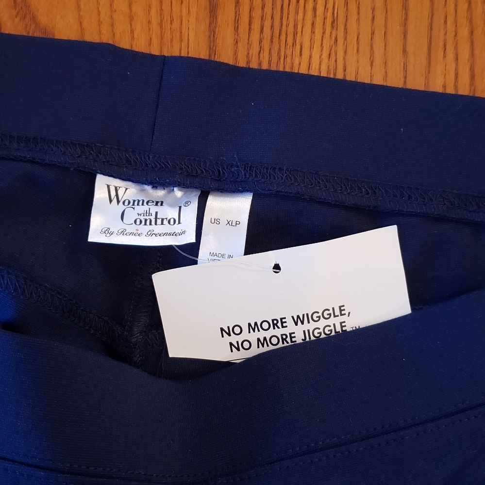"Women With Control" navy blue slacks, size XL-P - Picture 3 of 9